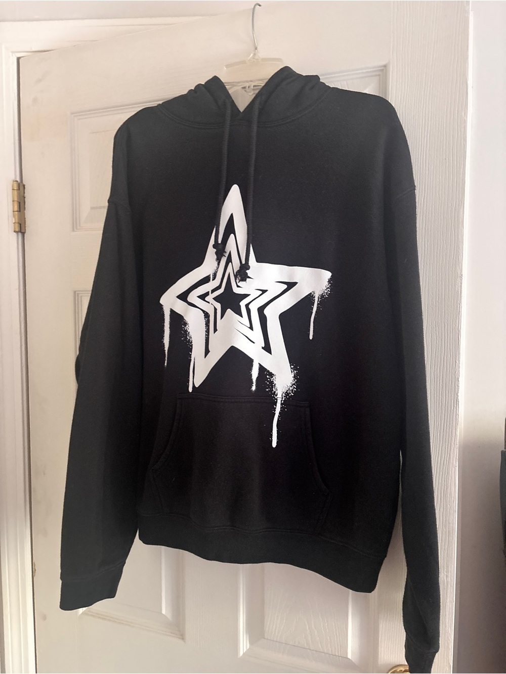 RSQ Tilly's Black Drip Star Graphic Hoodie - Streetwear Pullover